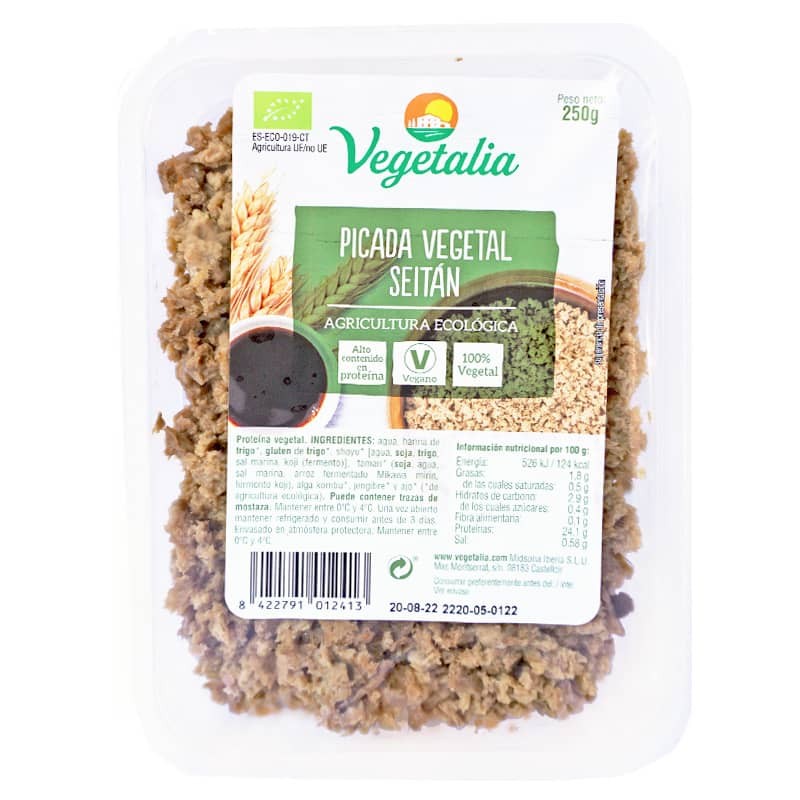 Picada vegetal seitán ecológica 250 g de Vegetalia - Ecoalimentaria