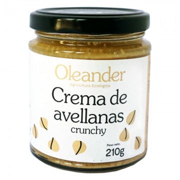 Crema d'avellanes crunchy ecològica 210 g Oleander - Ecoalimentaria
