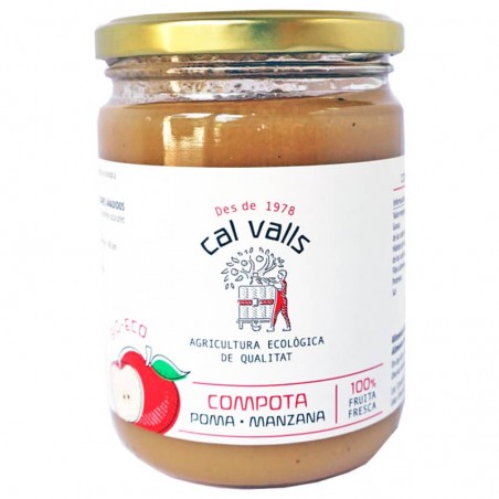 Compota de poma ecològica 400 g de Cal Valls - Ecoalimentaria