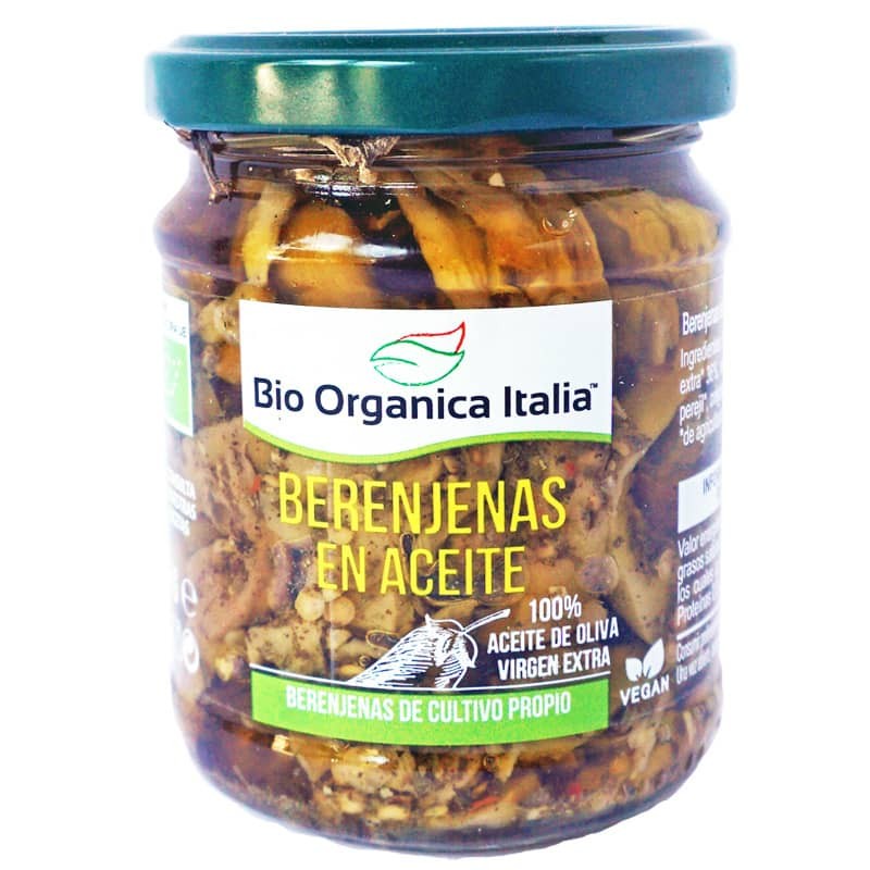 Albergínia en oli ecològica 190 g Bio Organica Italia - Ecoalimentaria