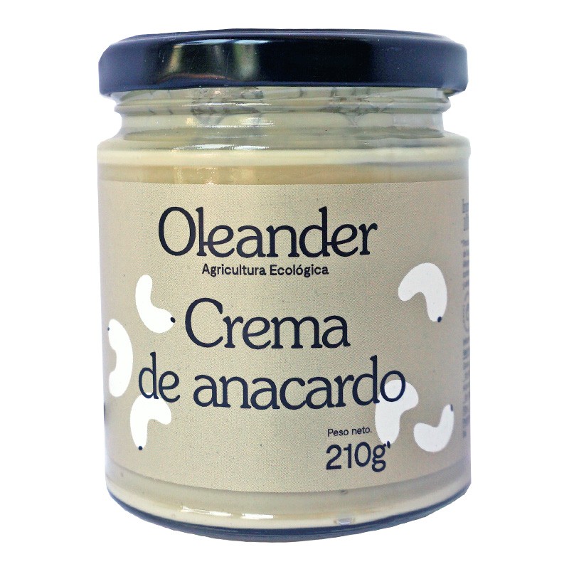 Crema de anacardo ecológica 210 g de Oleander - Ecoalimentaria