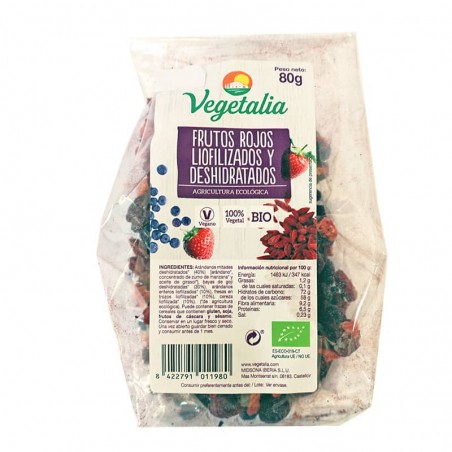 Frutos rojos liofilizados ecológicos 80 g Vegetalia - Ecoalimentaria