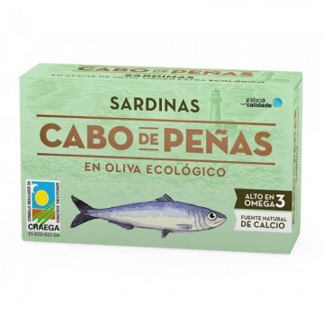 Sardina en aceite de oliva bio 125 ml Cabo de Peñas - Ecoalimentaria