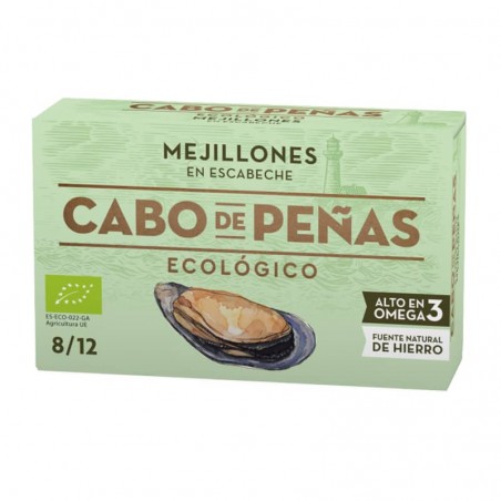 Mejillones en escabeche bio 120 ml de Cabo de Peñas - Ecoalimentaria