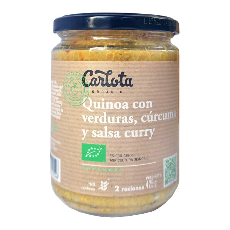 Quinoa amb verdura, cúrcuma i curri bio 425 g Carlota - Ecoalimentaria