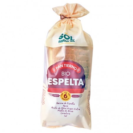 Pan tierno de espelta ecológico 400 g de Sol Natural - Ecoalimentaria