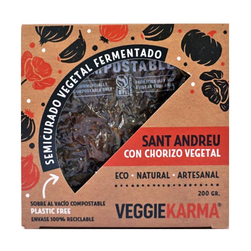 Semicurado vegano Sant Andreu bio 190 g Veggie Karma - Ecoalimentaria