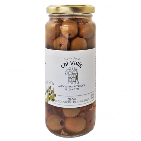 Aceituna verde deshuesada ecológica 325 g Cal Valls - Ecoalimentaria