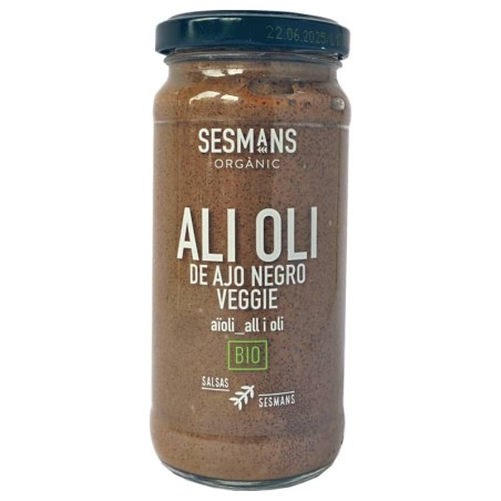 Alioli de ajo negro ecológico 240 ml de Sesmans - Ecoalimentaria