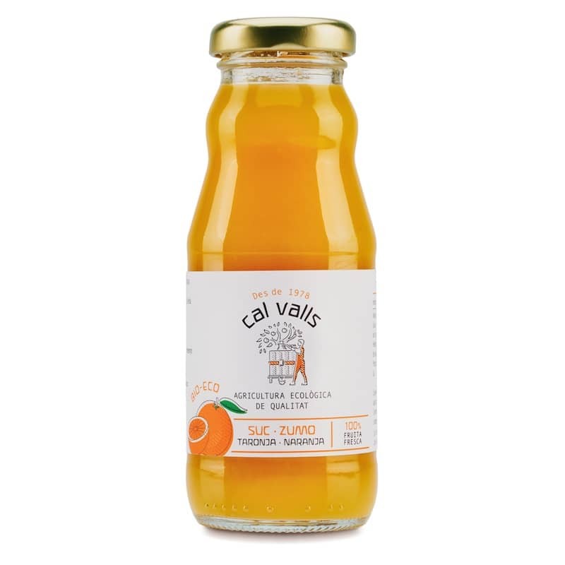 Suc de taronja ecològic 200 ml de Cal Valls - Ecoalimentaria
