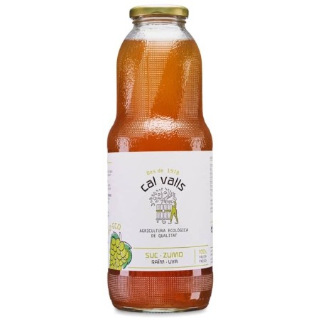 Suc de raïm blanc ecològic 1 l de Cal Valls - Ecoalimentaria