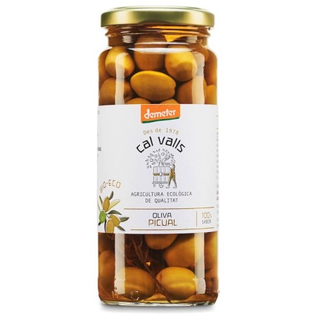 Aceituna picual ecológica 350 g de Cal Valls - Ecoalimentaria