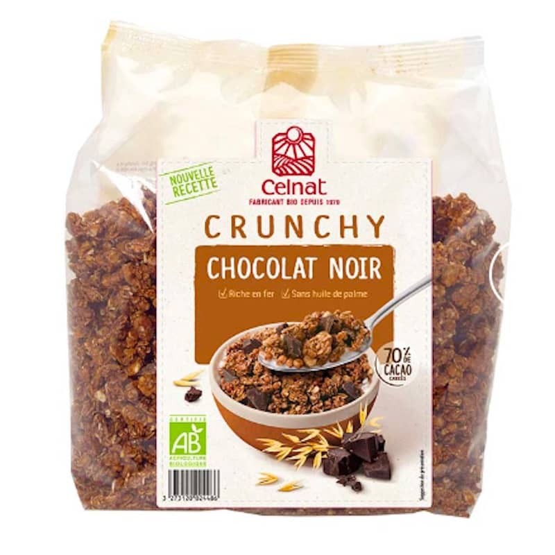 Crunchy xocolata negra ecològic 500 g de Celnat - Ecoalimentaria