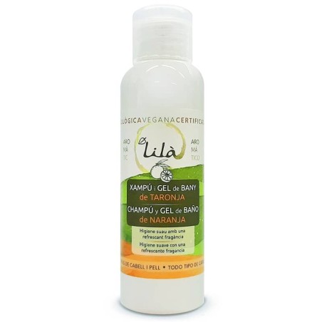 Champú y gel de baño de naranja bio 100 ml Lilà - Ecoalimentaria