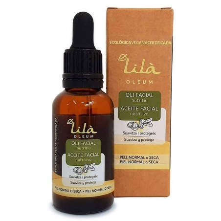 Aceite facial nutritivo ecológico 30 ml de Lilà - Ecoalimentaria