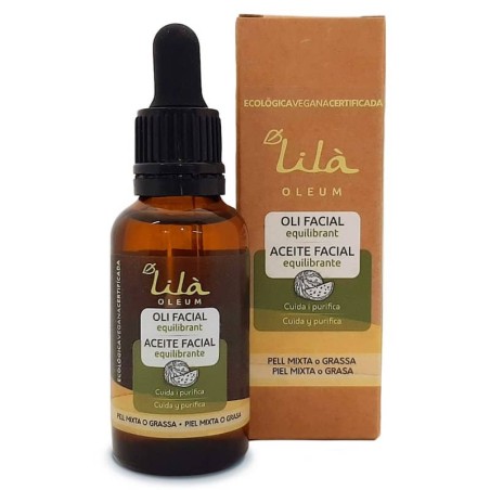 Oli facial equilibrant ecològic 30 ml de Lilà - Ecoalimentaria