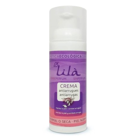 Crema antiarrugues ecològica sense perfum 50 ml Lilà - Ecoalimentaria