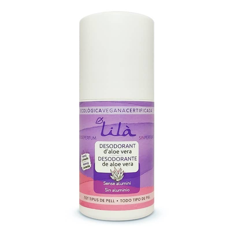 Desodorant roll-on ecològic sense perfum 50 ml Lilà - Ecoalimentaria