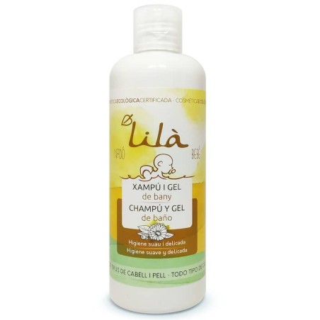 Champú y gel de baño bebé ecológico 250 ml de Lilà - Ecoalimentaria