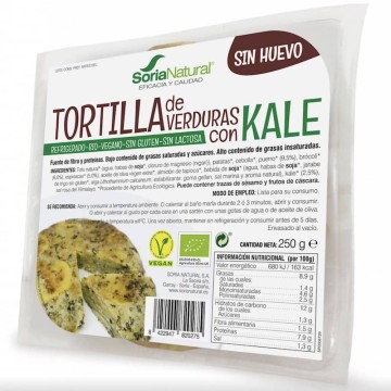 Tortilla de verduras con kale bio 250 g Soria Natural - Ecoalimentaria