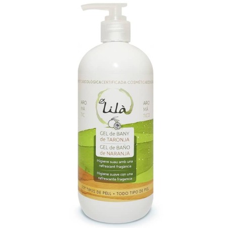 Gel de baño de naranja ecológico 500 ml de Lilà - Ecoalimentaria