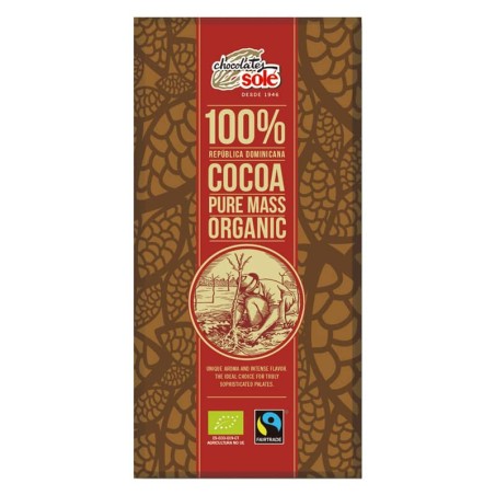 Chocolate negro 100% ecológico 90 g Chocolates Solé - Ecoalimentaria