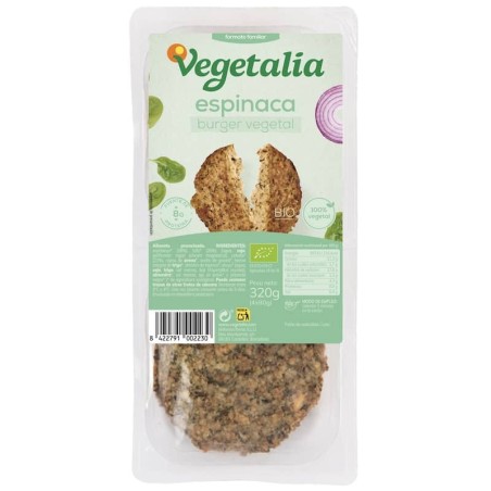Vegeburger espinaca ecològica 160 g de Vegetalia - Ecoalimentaria