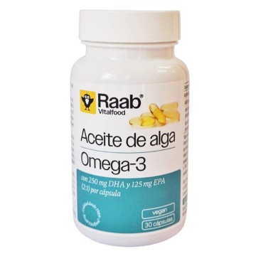 Aceite de alga Omega-3 30 cápsulas de Raab - Ecoalimentaria