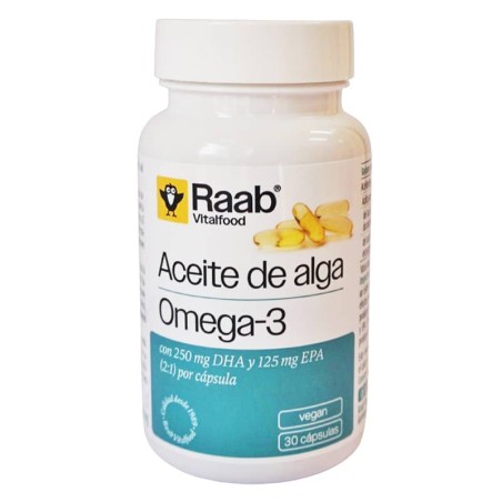 Aceite de alga Omega-3 30 cápsulas de Raab - Ecoalimentaria