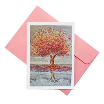 Postal árbol sobre lago Mia...