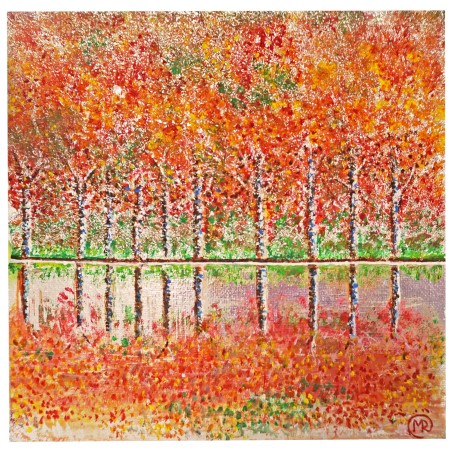 Obra Mia Remi árboles sobre lago