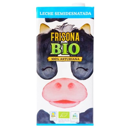 Leche semidesnatada ecológica 1 l de Frisona - Ecoalimentaria