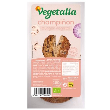 Vegeburger tofu y champiñones bio 160 g de Vegetalia - Ecoalimentaria