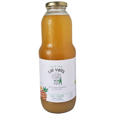 Suc de pinya i poma ecològic 1 l de Cal Valls - Ecoalimentaria