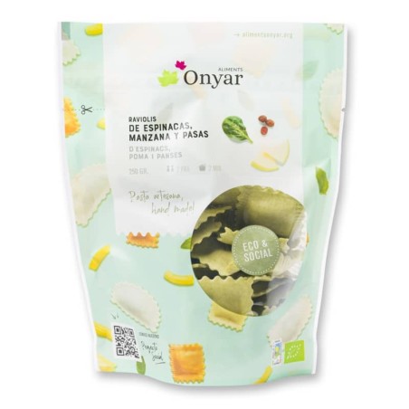 Raviolis d'espinacs ecològics 250 g d'Onyar - Ecoalimentaria