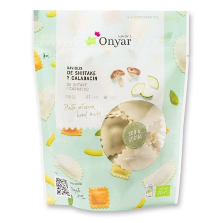 Raviolis de shiitake y calabacín bio 250 g de Onyar - Ecoalimentaria