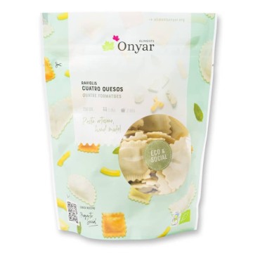 Raviolis cuatro quesos ecológicos 250 g de Onyar - Ecoalimentaria
