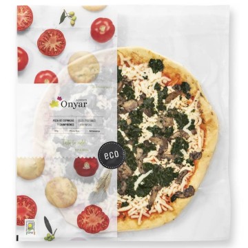 Pizza d'espinacs i xampinyons bio 385 g de Onyar - Ecoalimentaria