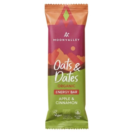 Barrita de avena, dátiles, manzana y canela bio 50 g de Moonvalley