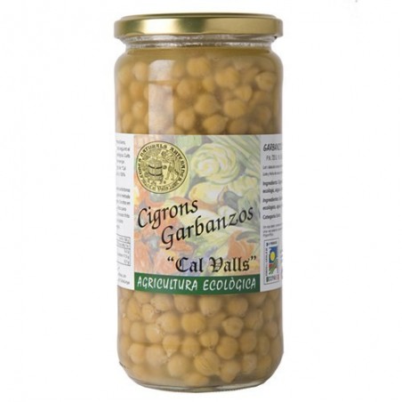 Garbanzos cocidos ecológicos 700 g de Cal Valls - Ecoalimentaria