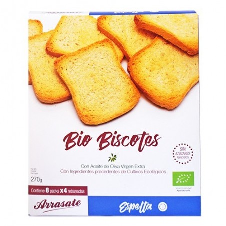 Biscotes de espelta ecológicos 270 g de Arrasate - Ecoalimentaria