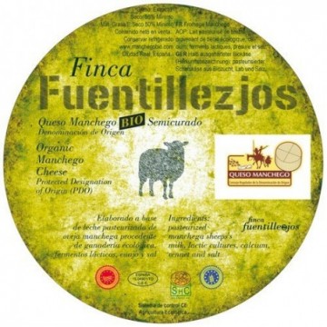 Queso manchego semi ecológico 200 g de Fuentillezjos - Ecoalimentaria