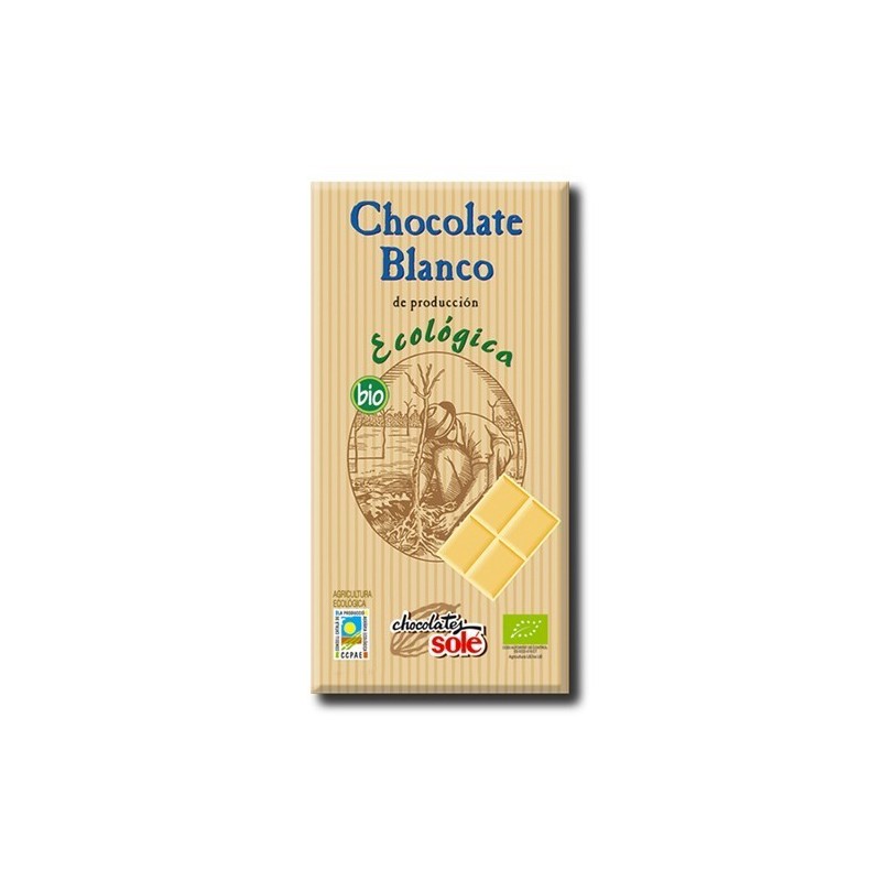 Chocolate blanco ecológico 100 g de Chocolates Solé - Ecoalimentaria