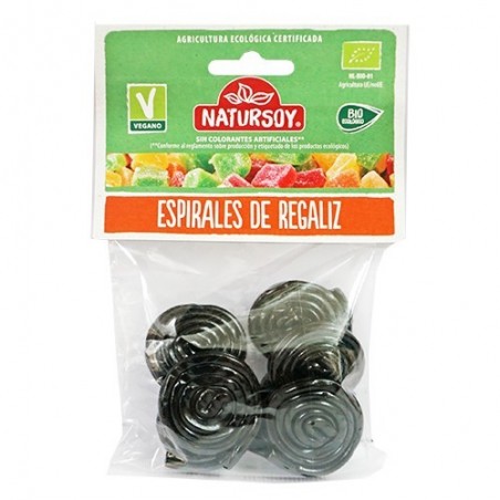 Espirals de regalèssia ecològiques 75 g de Natursoy - Ecoalimentaria