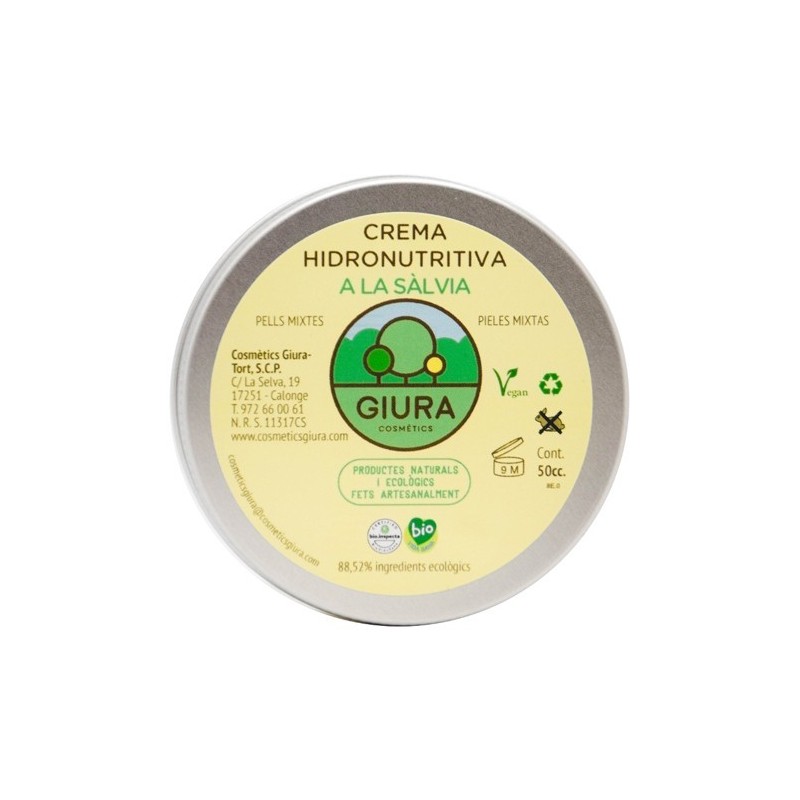 Crema hidronutritiva a la sàlvia bio 50 ml de Giura - Ecoalimentaria