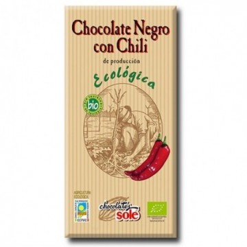 Chocolate negro con chili bio 100 g Chocolates Solé - Ecoalimentaria