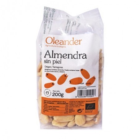 Almendra repelada ecológica 200 g de Oleander - Ecoalimentaria
