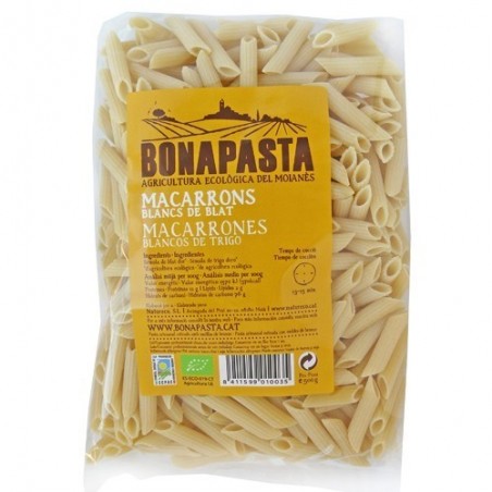Macarrones blancos de trigo bio 500 g Bonapasta - Ecoalimentaria