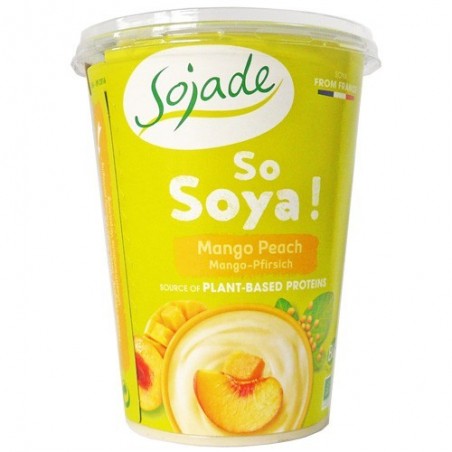 Yogur soja mango y melocotón ecológico 400 g Sojade - Ecoalimentaria