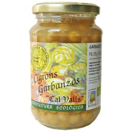 Garbanzos cocidos ecológicos 350 g de Cal Valls - Ecoalimentaria